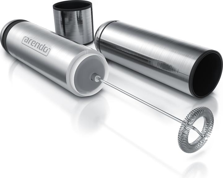 Produktbild Arendo Milchaufschäumer, batteriebetrieben, kompakter Edelstahl Stab Handmilchaufschäumer mit 13000 U/min