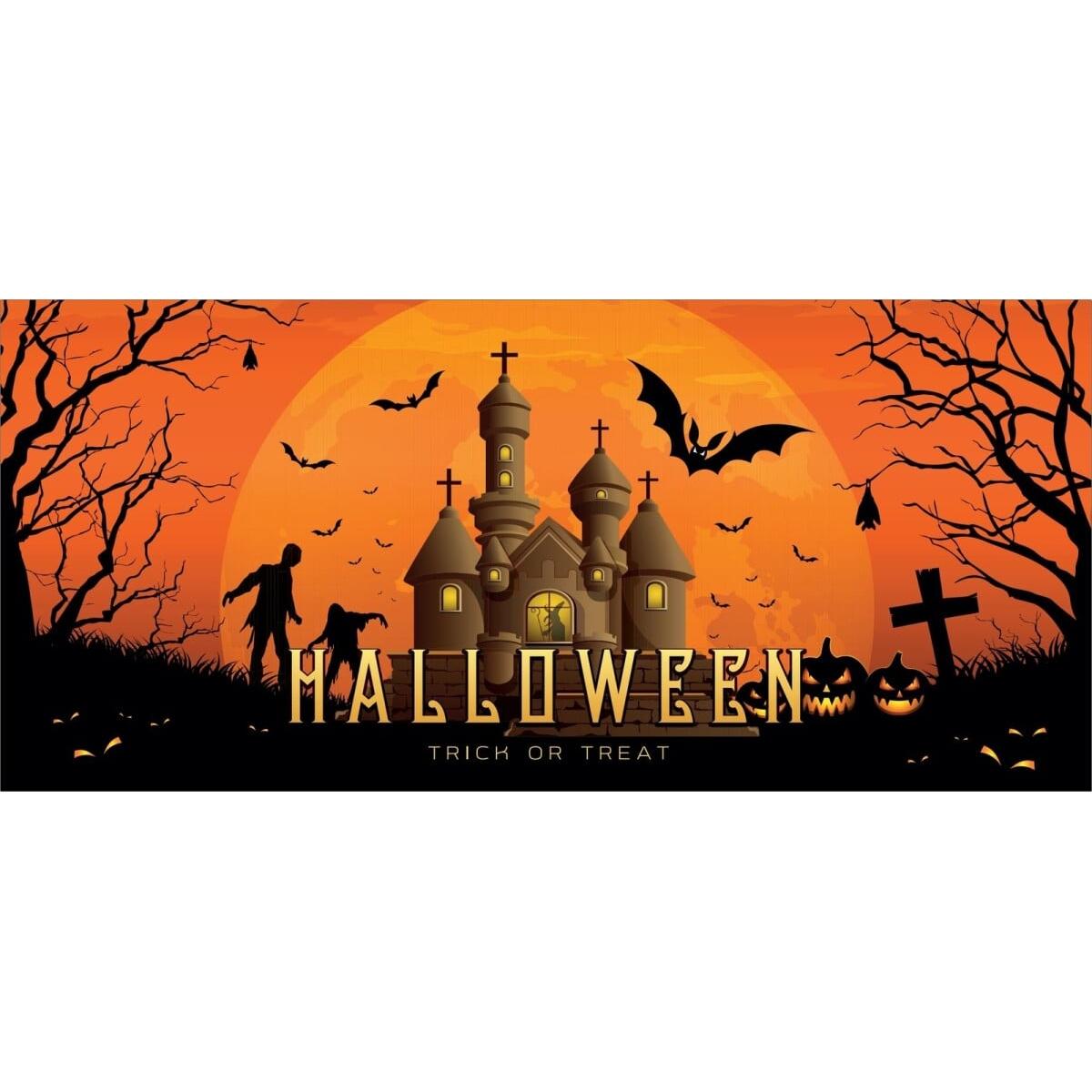 Europalms Halloween Banner, Geisterhaus, 400x180cm