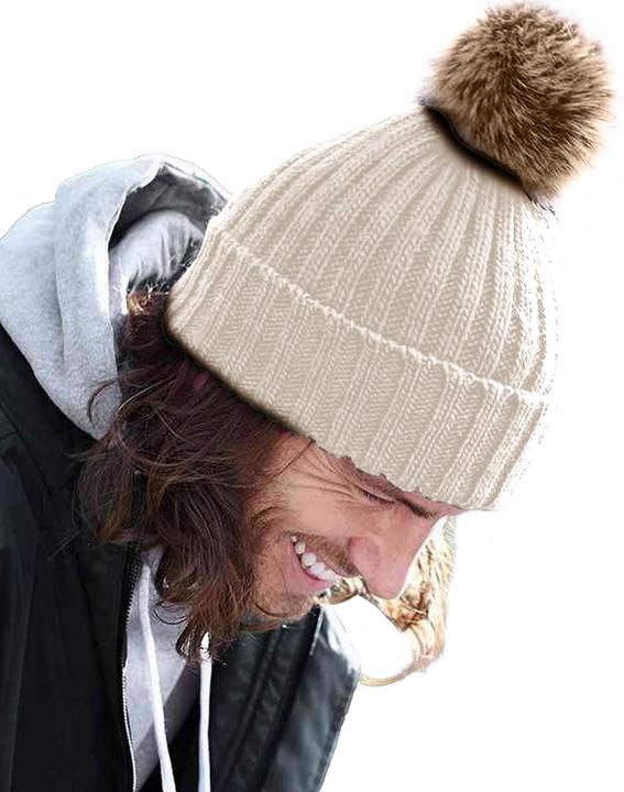 Actual product image Beechfield Knitted Hat With Pom Pom (One size)