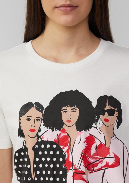 Produktbild S.Oliver T-Shirt Jerseyshirt im Relaxed Fit mit Effekt-Artwork (42)