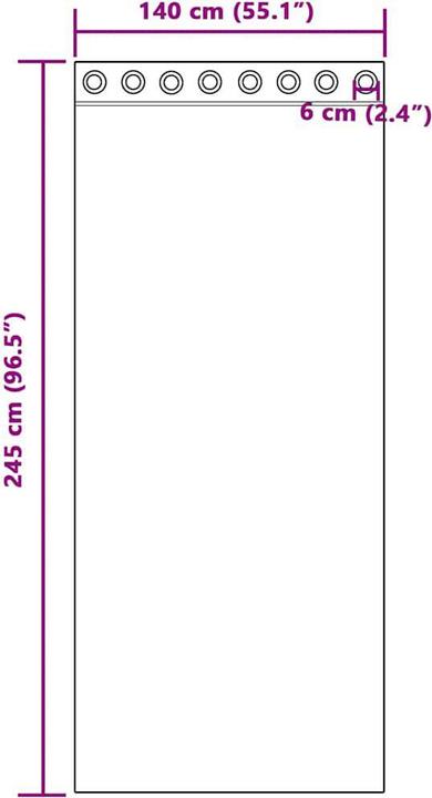 Actual product image vidaXL Voile Vorhang (140 x 245 cm)