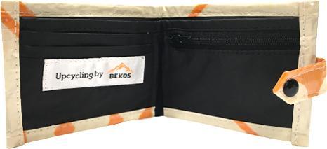 Produktbild Bekos Upcycling - handliche Geldbörse mit Lasche aus recycelten Zementsäcke Camel