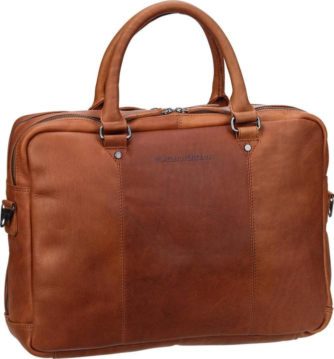 The Chesterfield Brand Chesterfield Brand Leren Laptoptas Cognac Boston (17.32")