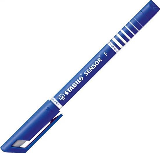 Produktbild STABILO SENSOR F Finliner mit gefederter Spitzer (Blau, 1 x)