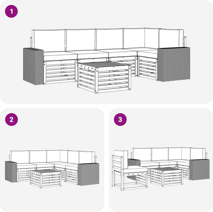 Produktbild vidaXL Outdoor-Sofa