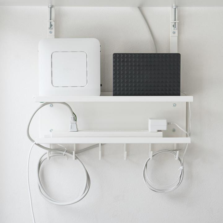Actual product image Yamazaki Untertisch-Kabel- und Router-Organizer SMART