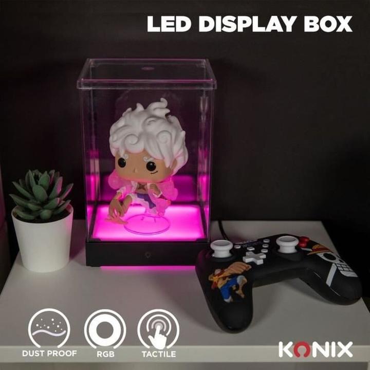 Produktbild Konix Acryl Display Case mit RGB-LED Beleuchtung für Funko Pop Sammelfiguren (9 x 9x 14 cm)