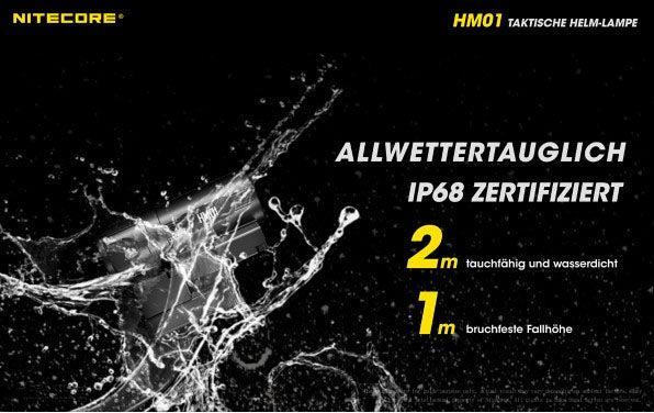 Actual product image Nitecore HM01 - tactical helmet lamp (320 lm)