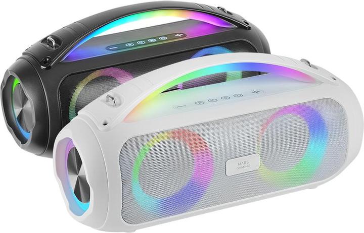 Actual product image Mars Gaming Enceintes Nomade Bluetooth Ms-Pulse RGB (Blanc) (8 h, Electrical connection)