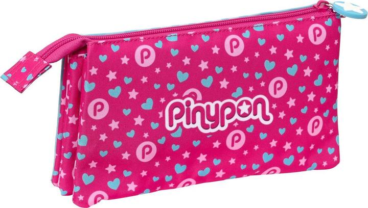Pinypon Zweifaches Mehrzweck-Etui Blau Rosa 22 x 12 x 3 cm
