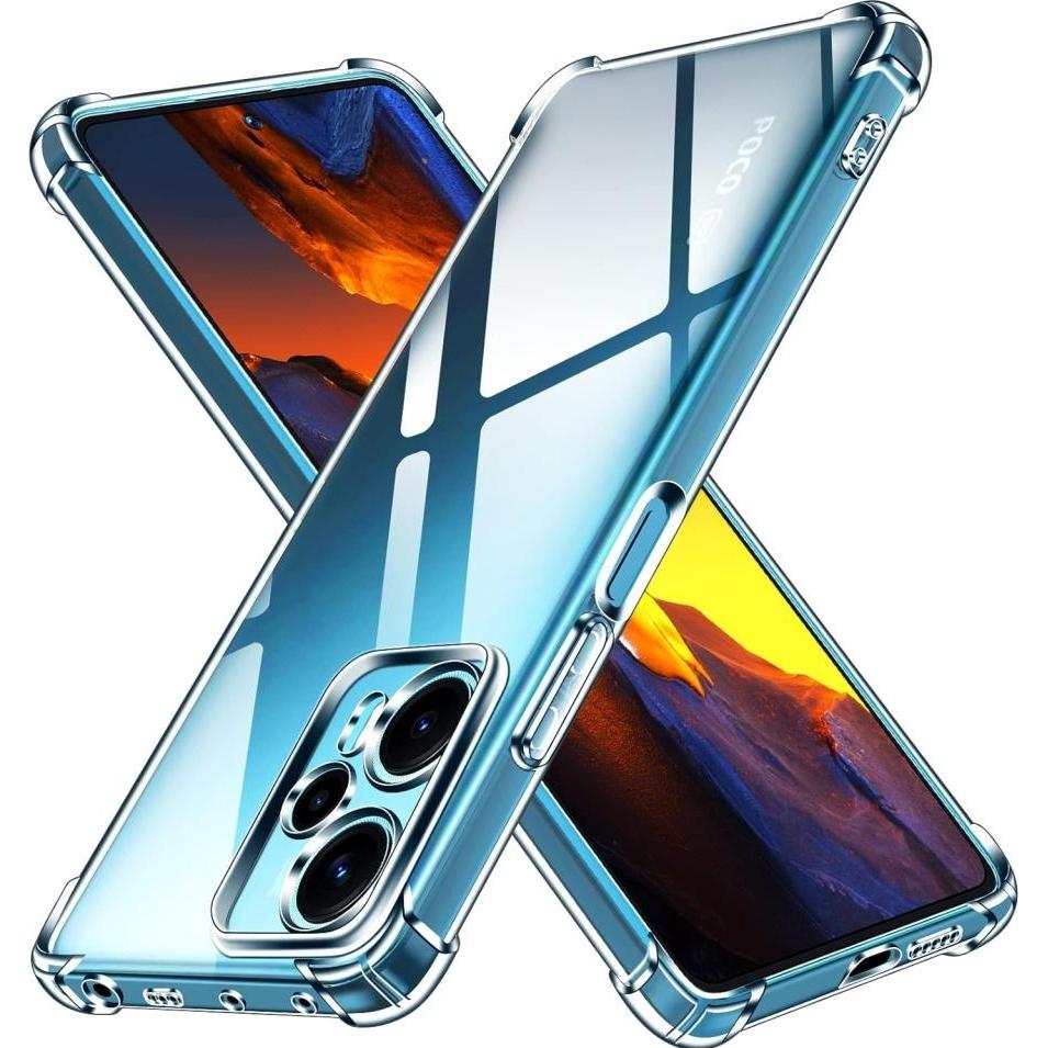 Screenguard Xiaomi Poco F5 Hülle Crystal Soft Airbag Bumper (Xiaomi Poco F5), Smartphone Hülle, Transparent