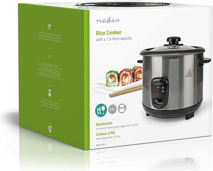 Image du produit Nedis Cuiseur à riz - Revêtement antiadhésif - Bol amovible - Arrêt automatique - E