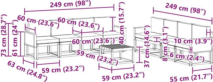 Produktbild vidaXL Gartensofa-set