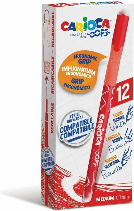 Produktbild Carioca 43039/03 Gelschreiber mit Kappe Rot Medium 12 Stück(e) (12x)