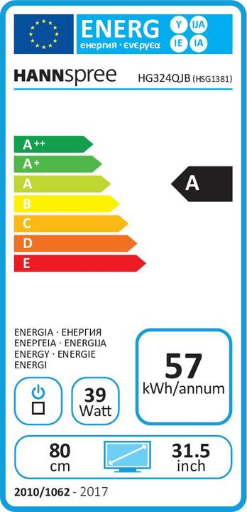 Energie-Label Hannspree HG324QJB (2560 x 1440 Pixel, 32")