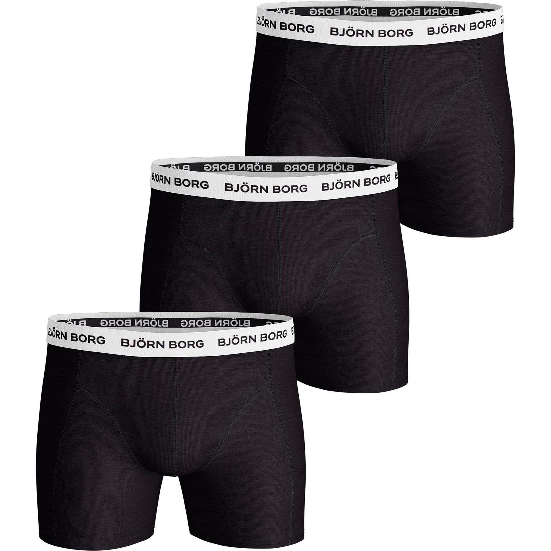 Björn Borg, Herren, Unterhosen, Cotton Stretch Boxer Trunks 3P, Mehrfarbig, (M, 3er Pack)