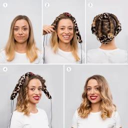 Actual product image Glov Spider Set Cold Curling Rollers For Long And Medium Hair Black 4 Pieces