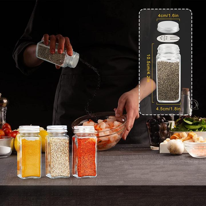 Image du produit Mxtimwan Set de 24 verres à épices (Différentes épices, Herbes aromatiques)
