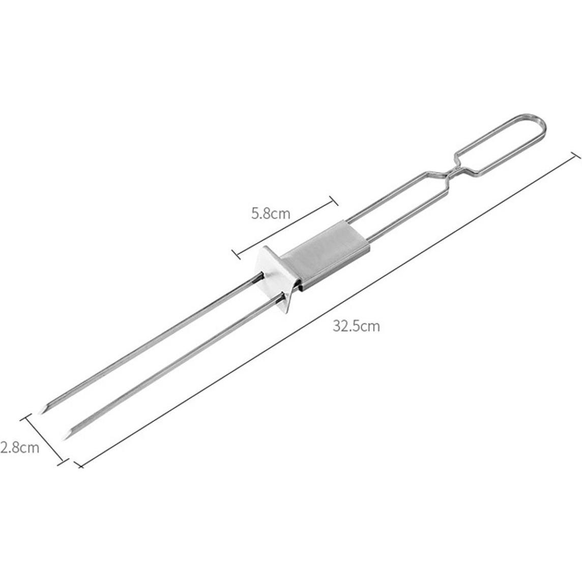 Thumbnail - König Design, Grillbesteck, 2x Profi BBQ Schaschlikspiess stabile hochwertige Grillspiesse Edelstahl Camping