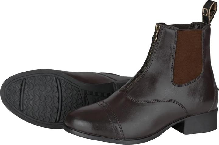 Actual product image Dublin Unisex Adult Foundation II Zip Leather Paddock Boots (37)
