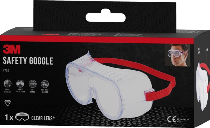 Actual product image 3M Full vision goggles 4700C1