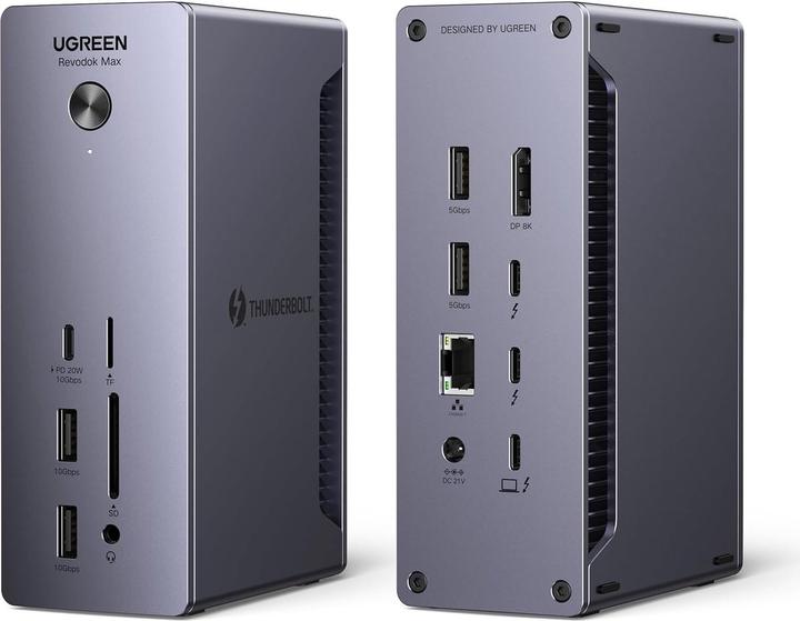 Ugreen U710 13in1 Docking Station 2x Thunderbolt 4 / 4x USB-A / DP / RJ45 / SD TF Reader / USB-C / 3 (USB-C, 13 ports)