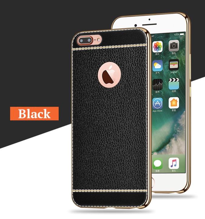 Produktbild König Design Apple iPhone 6 / 6s Plus Handy Hülle Schutz Case Chrom Back Cover Slim Schwarz (Apple iPhone 6 Plus)