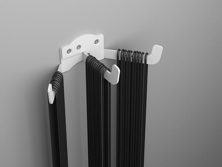 Produktbild Multibrackets Kabelhalterung Wand, Metall, weiss, max 2 kg (22.40 cm)