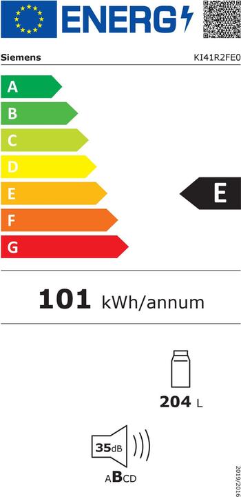 Energie-Label Siemens KI41R2FE0 (204 l)