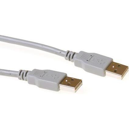 ACT SB2502 2m USB A USB A Männlich Männlich Elfenbein USB Kabel (2 m, USB 2.0), USB Kabel