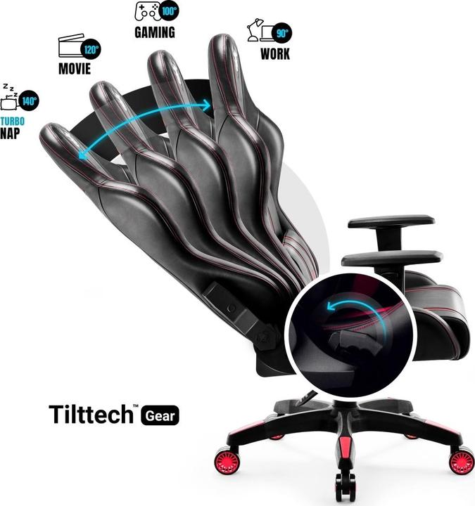 Produktbild Diablo Fotel Chairs X-One 2.0 King Czarno-czerwony