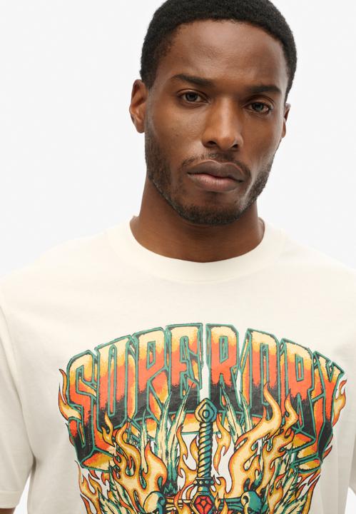 Actual product image Superdry Biker Rock Graphic Loose Tee (L)