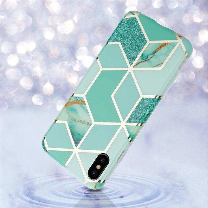 Produktbild Cadorabo IMD TPU Bunter Marmor Cover (Apple iPhone X)