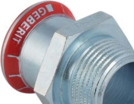 Actual product image Geberit Mapress C-steel adapter coupling with external thread DN20 (Press connection)
