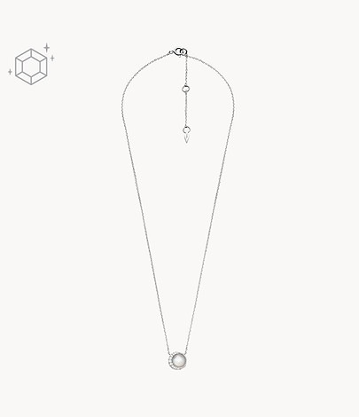 Actual product image Fossil Crescent (Sterling Silver, Mother-of-pearl, 40 - 45 cm)