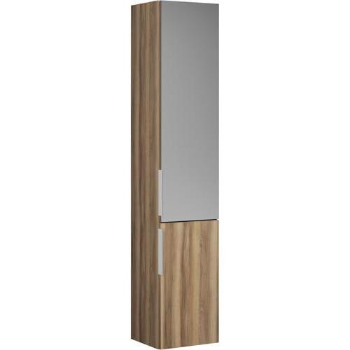 burgbad, Badezimmerschrank, Eqio Hochschrank mit 2 Türen, Türanschlag rechts, 1 Tür aussen verspiegelt, 1760 x 350 mm