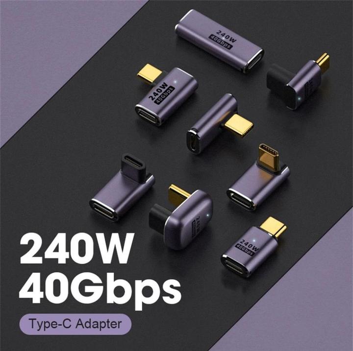 Immagine prodotto PowerGuard Connettore USB-C ad angolo di 90 gradi Up/Down USB4 40 Gbit/s 240W (USB-C)