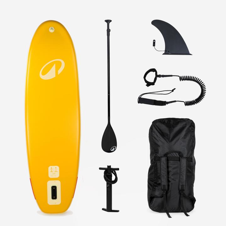 Image du produit Itiwit Pack Stand up paddle gonflable 9'6, 1 personne (jusqu'à 80kg) - 100 Jaune (9'6")