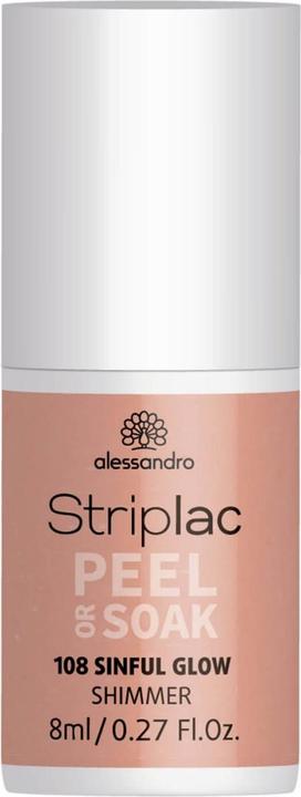 Produktbild Alessandro Striplac Peel or Soak Sinful Glow 8 ml (Braun, Beige, Abziehbarer Nagellack)