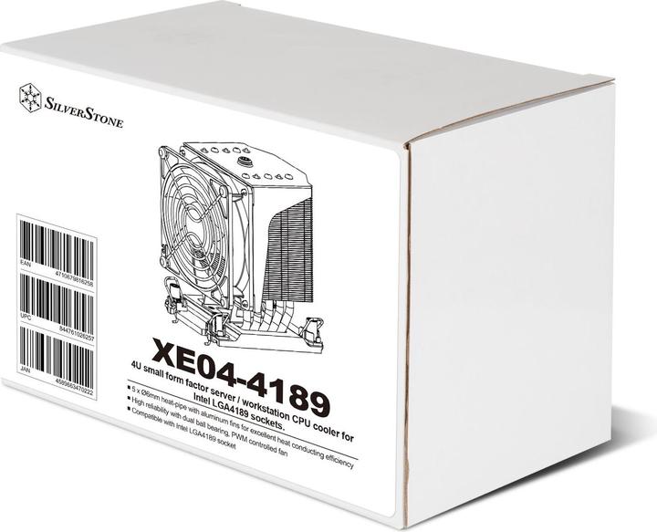 Produktbild Silverstone SST-XE04-4189B - Xenon 4U small form factor server / workstation CPU cooler for Intel LG (126 mm)