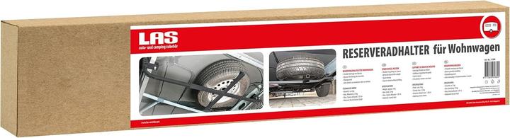 Actual product image LAS 11808 Spare wheel holder steel 185cm x 62cm x 1.75cm