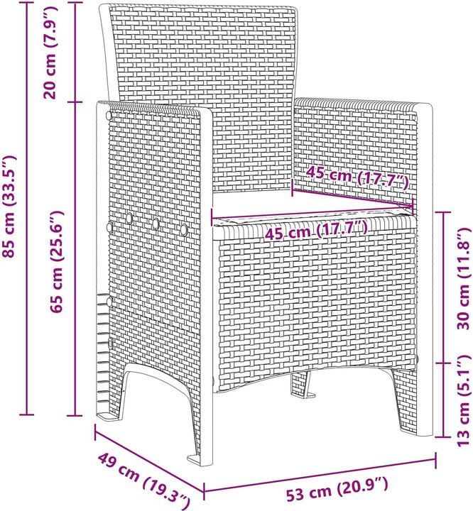 Produktbild vidaXL Gartendining-Set