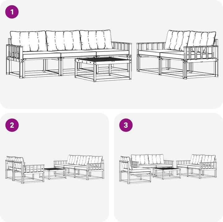 Produktbild vidaXL Outdoor-Sofa