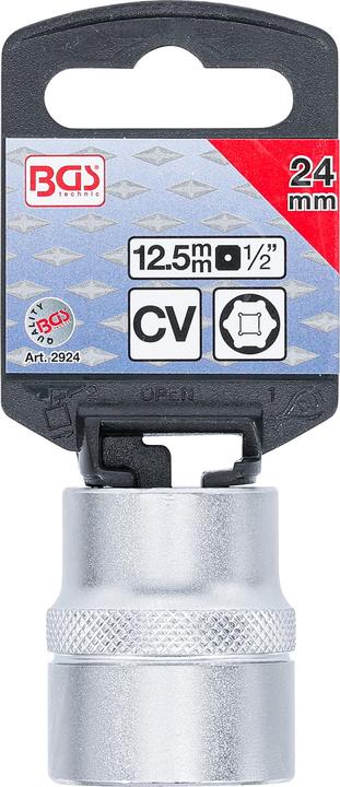 Produktbild BGS Steckschlüssel-Einsatz Sechskant Antrieb Innenvierkant 12,5 mm (1/2") SW 24 mm (24 mm)