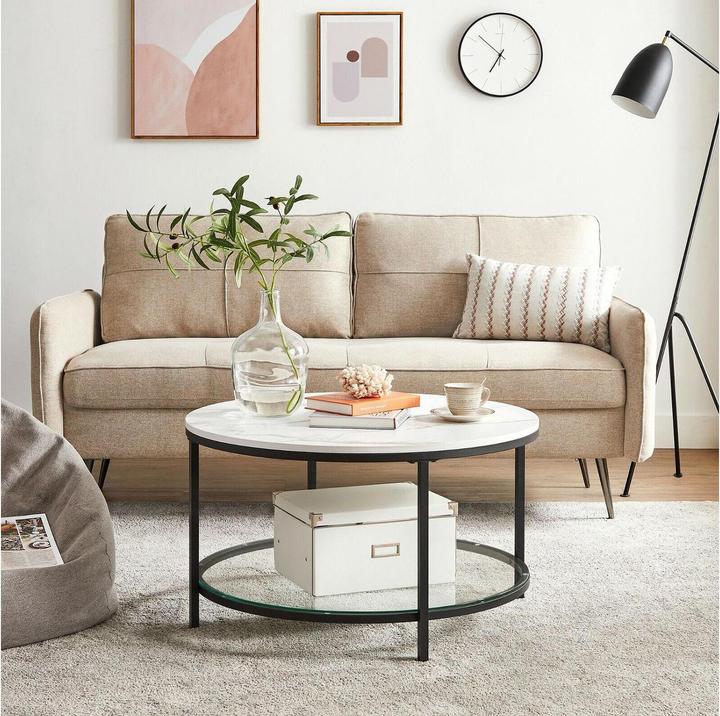 Actual product image Vasagle Couchtisch aus Marmor (80 x 80 x 44.50 cm)