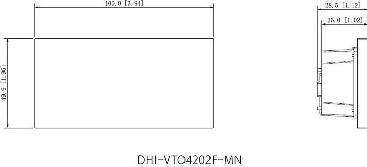 Actual product image Dahua The empty module is intended for the VTO4202F-MN module system