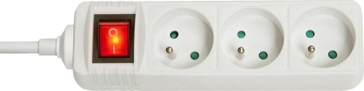 Lindy 3 way Mains Gang Socket with switch FR France (3x, CEE 7/5, 1.40 m)