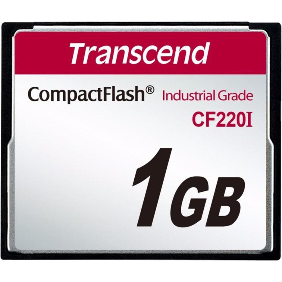 Transcend CF220I (1 GB, CF 2.0), Speicherkarte, Schwarz