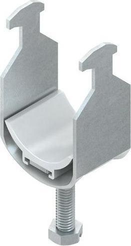 Actual product image Niedax NIE BAK38 hammer foot bracket clamp for 1 cable D34-38mm hot-dip galvanised.