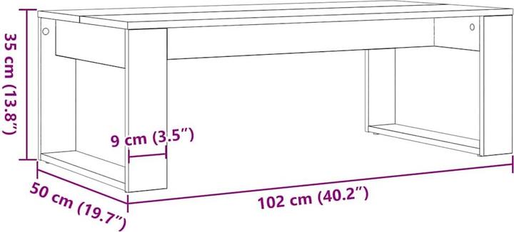 Image du produit VidaXL Table basse (102 x 50 x 35 cm)